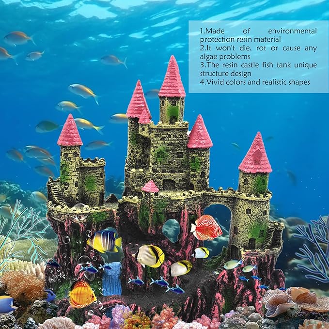 Aquarium Castle Decorations, Resin Castle - Image 6