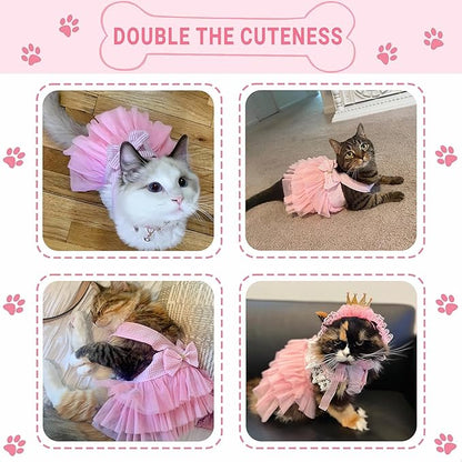 Dog Dresses, Fashion Pet Dog Clothes, Striped Mesh Puppy Dogs Princess Dresses - Image 5