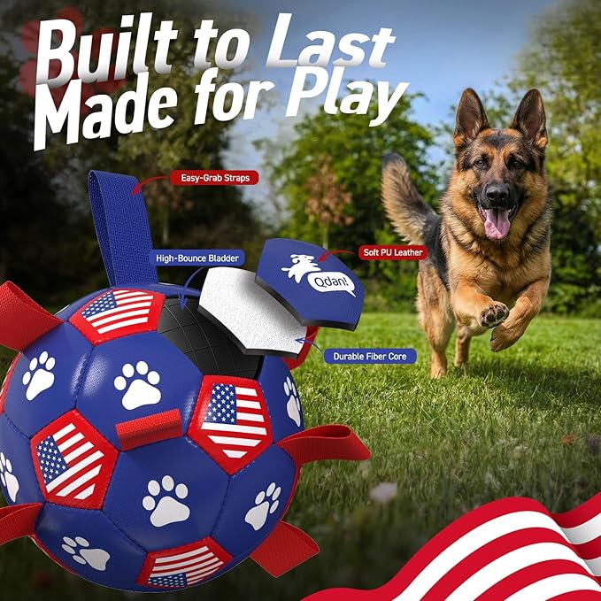 QDAN Dog Toys, Soccer Ball - Image 5