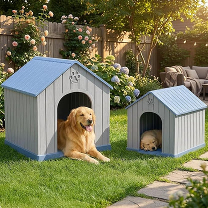 VIXZEN Outdoor Dog House, Resin Material, Large Outdoor Dog House - Image 2