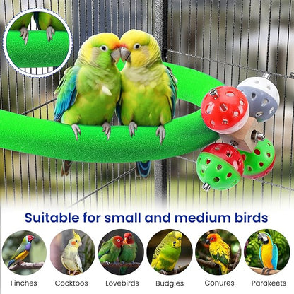 FrgKbTm U Shape Parrot Perch Stand Toy Bird Platform Sand Paw Grinding Clean - Image 4