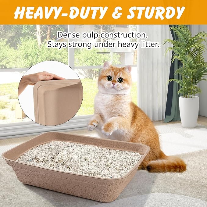 ondware Disposable Cat Litter Box, Large Litter Boxs - Image 2