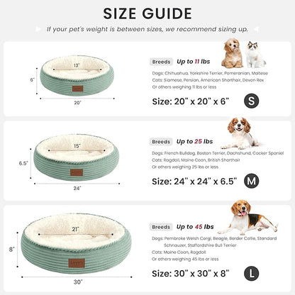 Love's cabin Round Donut Cat and Dog Cushion Bed, 20in Pet Bed - Image 3