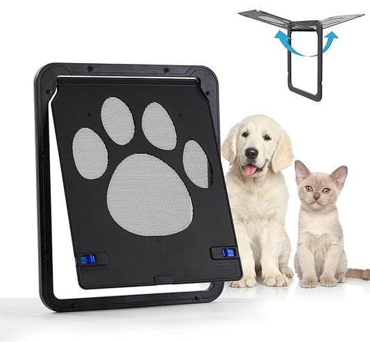 Cat Door for Screen Door, Small Dog Screen Door, Magnetic Flap Doggy Door for by Unknown