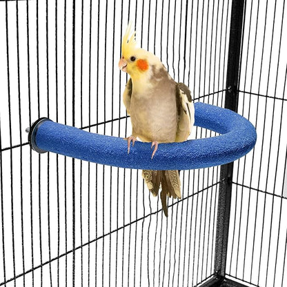 FrgKbTm U Shape Parrot Perch Stand Toy Bird Platform Sand Paw Grinding Clean by FrgKbTm