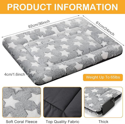 VitalCozy 4 Pcs Dog Crate Pads, Ultra Soft Warm Washable Anti-Slip Kennel Bed - Image 2