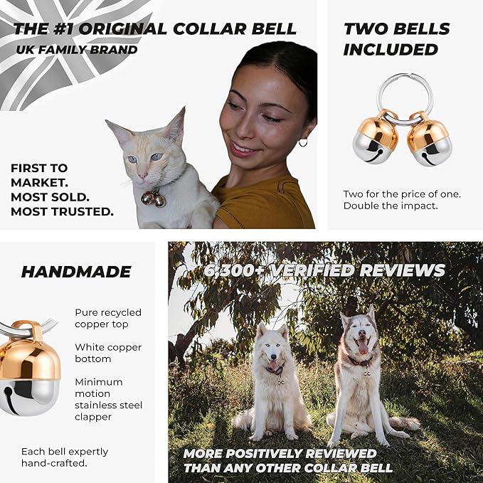 Beau's Bells 2 Extra Loud Cat & Dog Bells | Pet Tracker | Save Birds & Wildlife - Image 2