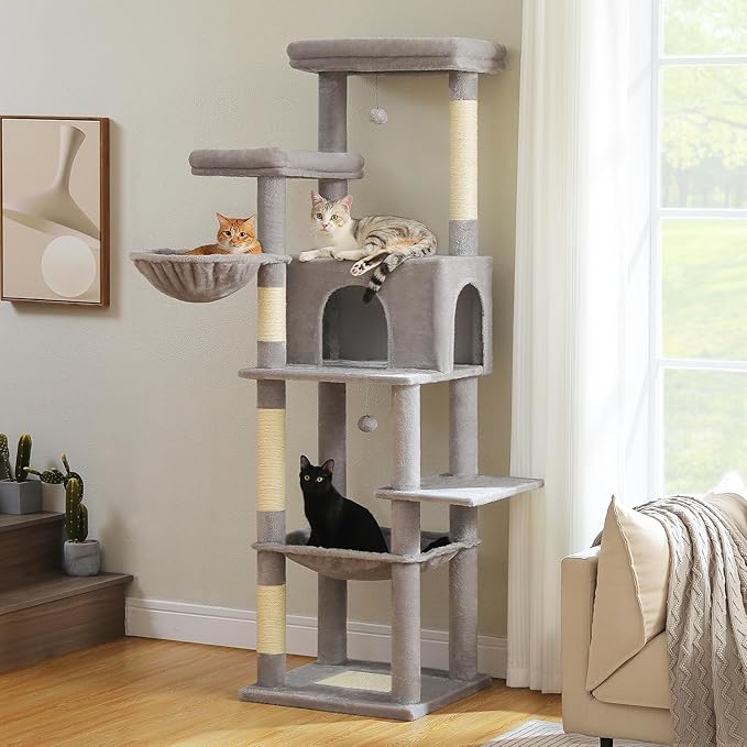 PAWZ Road Tall Cat Tree, 73 Inches Large Cat Tower by PAWZRoad
