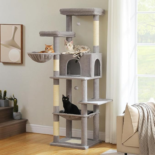 PAWZ Road Tall Cat Tree, 73 Inches Large Cat Tower by PAWZRoad