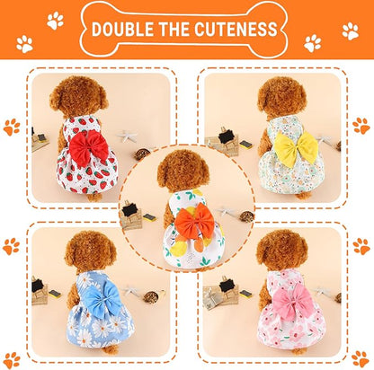 TAPBULL Dog Dresses, Fashionable Pet Dog Clothes, Cute Cat Birthday Dress Outfit - Image 5