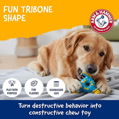 Arm & Hammer for Pets Nubbies TriBone Dog Dental Toy Peanut Butter Flavor - Image 7