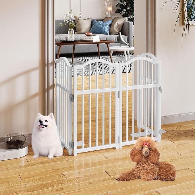 Snughome Dog Gate Indoor, 23.62" H Freestanding Short Dog Door Gates - Image 7