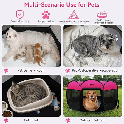 Siedihit Dog Cat Playpen, Large Puppy Pet Playpen, Dog Crate Tent Cage - Image 4