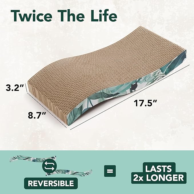 Reversible Wave Cat Scratcher for Indoor Cats - Image 5