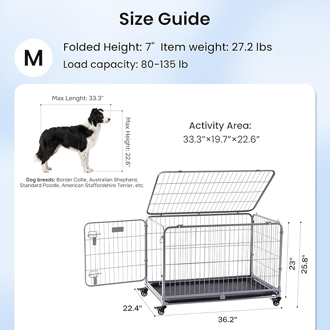 ZOMISIA Collapsible Dog Crate - Image 4
