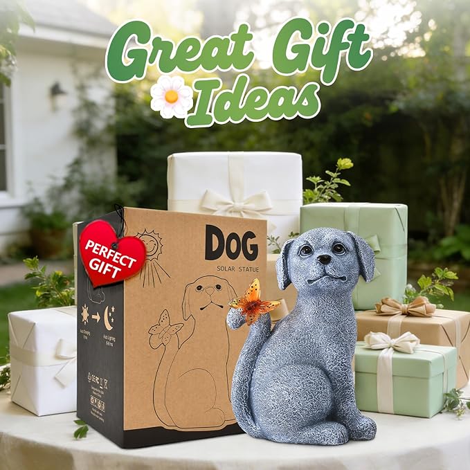 Nacome Solar Dog Outdoor Statues - Image 2
