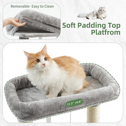 Gitelsnour Cat Tree for Indoor Cats, 55.1 inch Cat Tower - Image 2