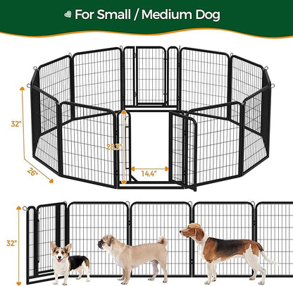 Yaheetech Dog Playpen Outdoor, 32 inch 12 Panels Dog Pen Indoor Heavy Duty - Image 5
