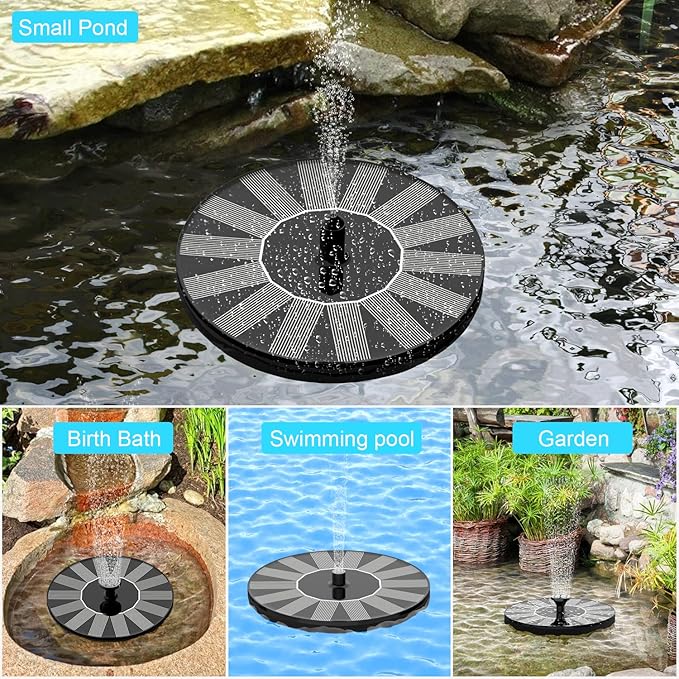 Solar Fountain Pump for Bird Bath, 1.4W Water Fountain - Image 2