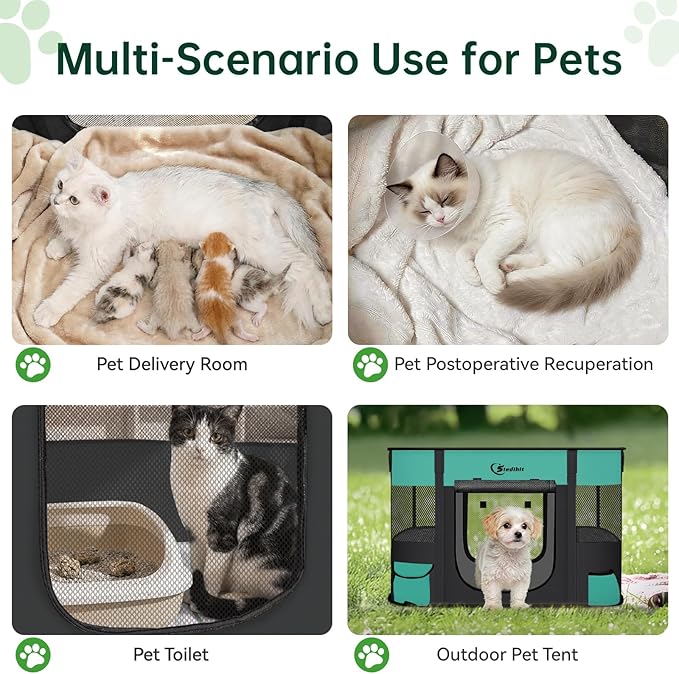 Dog Playpen, Cat Pet Puppy Pen, Portable Playpens - Image 3