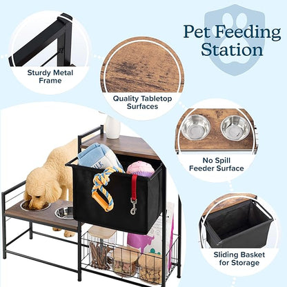 Elevated Dog Bowls with Storage - Image 4
