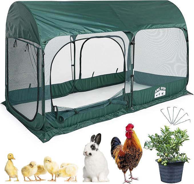 ANC POP Portable Chicken Run Large Pop-Up Chicken Pen by ANC