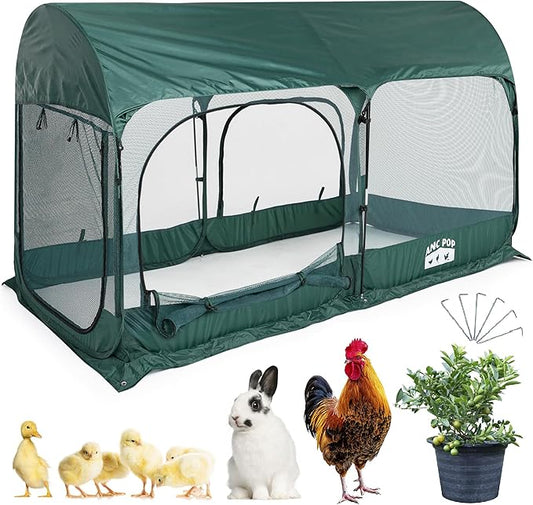 ANC POP Portable Chicken Run Large Pop-Up Chicken Pen by ANC