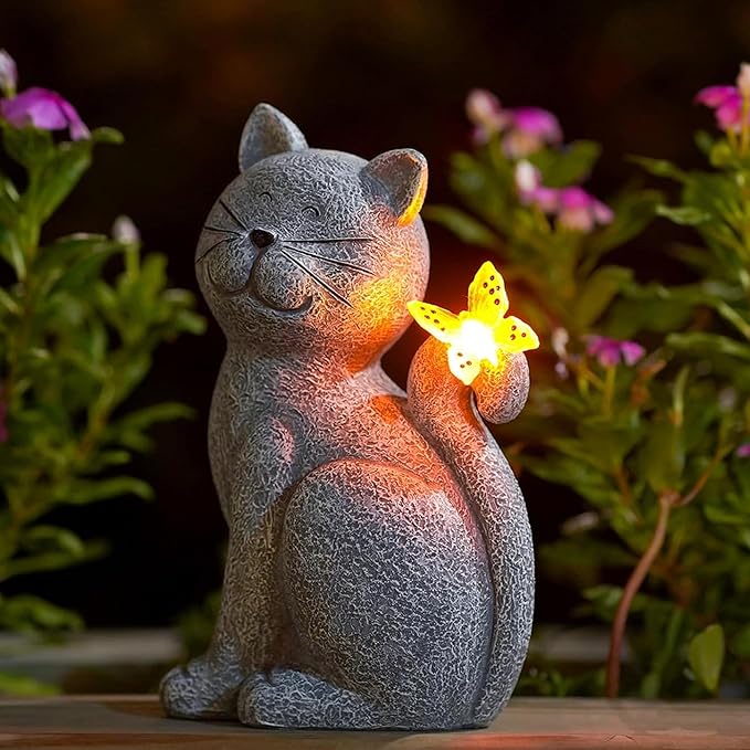 Nacome Cat Outdoor Statues for Garden: Outside Decor by Nacome