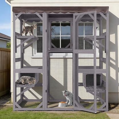 Aivituvin Catio Cat Enclosure Large Window Cat House by Aivituvin