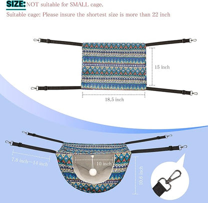 JSPYFITS Cat Cage Hammock with Ball, Double Layer Hanging Adjustable Soft Pet - Image 4