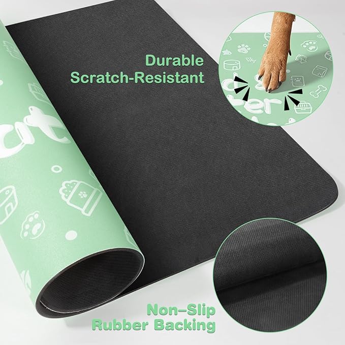 Pet Feeding Mat, Dog Cat Mat for Food and Water, Dog Bowl Waterproof Placemat - Image 3
