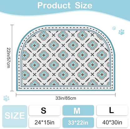 Glittme 33"X22" Arch Shape Cat Litter Mat Trapping Pad Soft Loop-Mesh Litter - Image 7