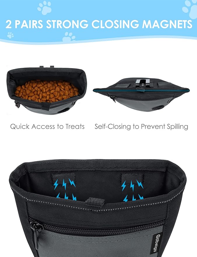 Gobeigo Dog Treat Pouch and Training Clicker, Upgrade Two Magnetic Closure to - Image 3