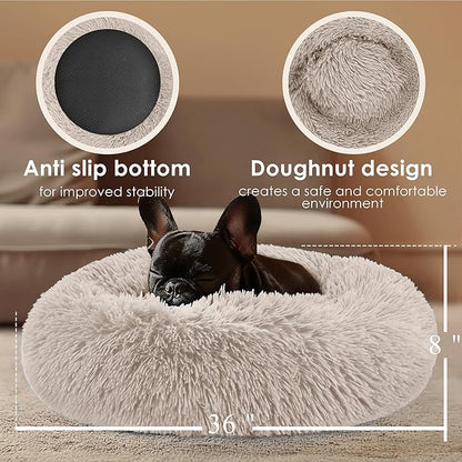 Extra Large Dog Beds, 36 Inch Human Dog Anxiety Relief Comfort Bed, - Image 3