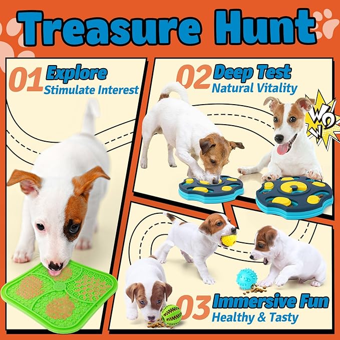 Forfon 9 Pack All-Around Dog Puzzle Toy Set -Mentally Stimulating Dog - Image 3
