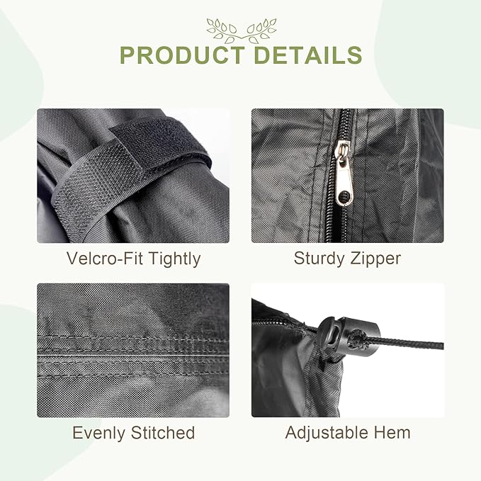 Black Bird Cage Cover, Adjustable - Image 5