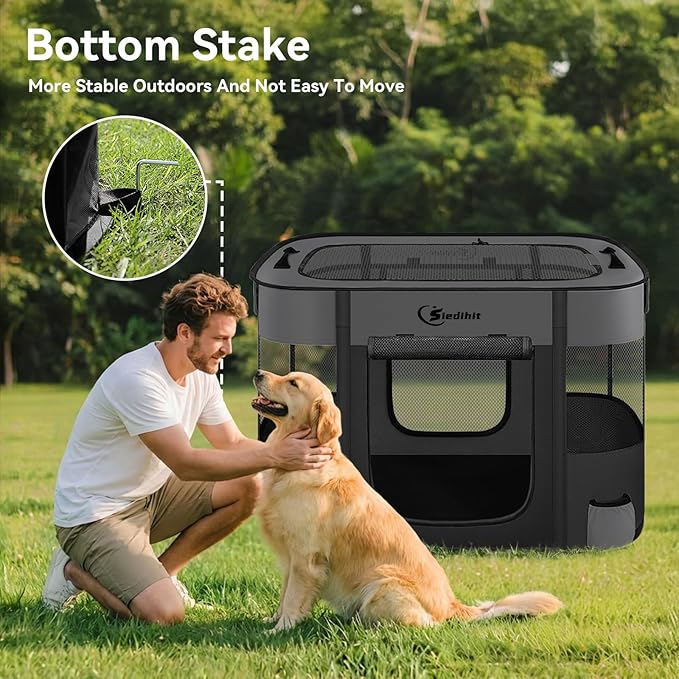 Dog Playpen, Cat Pet Puppy Pen, Portable Playpens - Image 5
