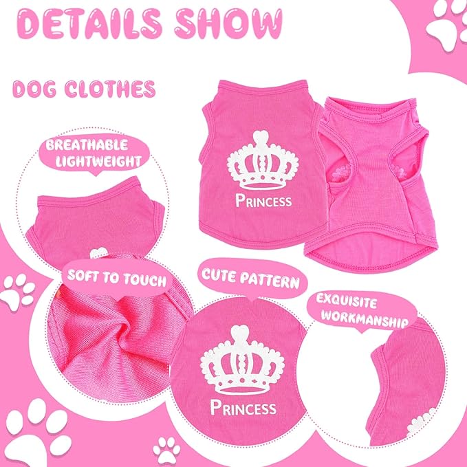 Generic 4 Pieces Summer Dog Clothes - Image 5