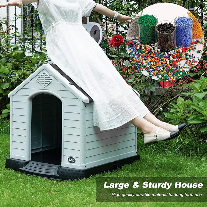 FDW Dog House Indoor Outdoor Durable Ventilate Waterproof Pet Plastic Dog House - Image 6