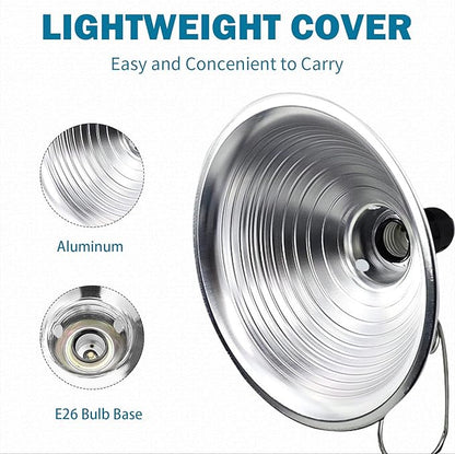 EP Clamp Lamp Light with Detachable 8.5 Inch Aluminum Reflector, 150 Watt E26 - Image 4
