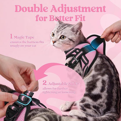 rabbitgoo Cat Harness and Leash, Step-in Escape Proof Kitten Harness Set - Image 3