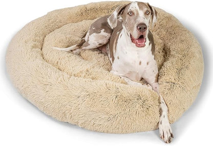 Best Friends by Sheri The Original Calming Donut Dog Bed – Washable Plush Pet by BestFriendsbySheri