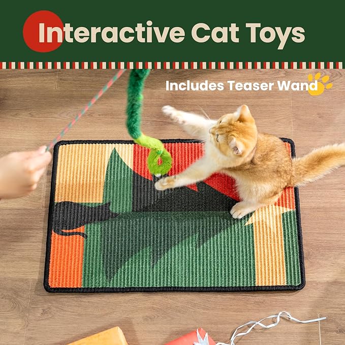 Conlun Cat Scratcher Mat, Sisal Cat Scratch Pad, Horizontal Floor Cat - Image 2