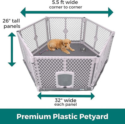 MyPet Petyard Protect Bundle: Freestanding 6-Panel Light Gray Pet Yard - Image 5