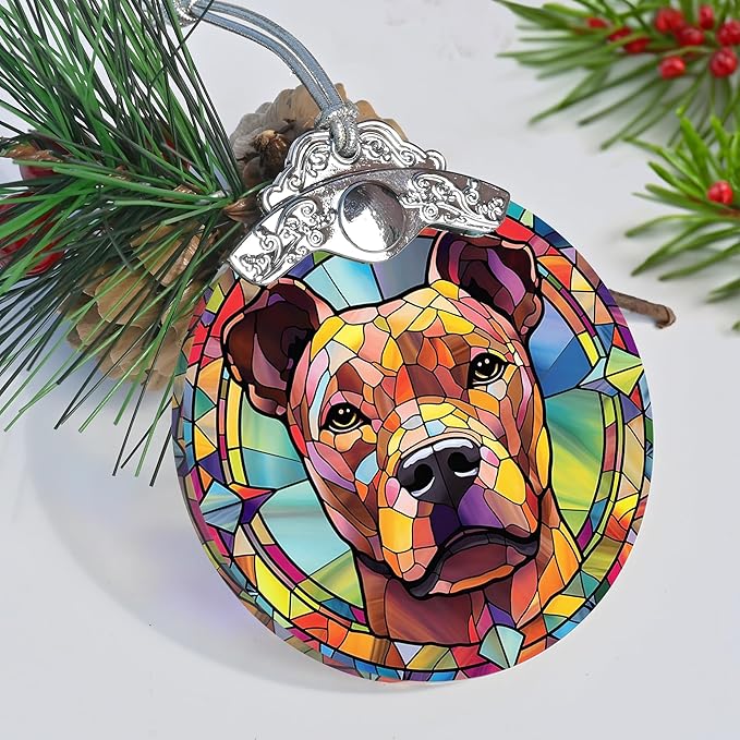 Jocidea Dog Ornament, American Staffordshire Terrier Hanging Ornament - Image 6