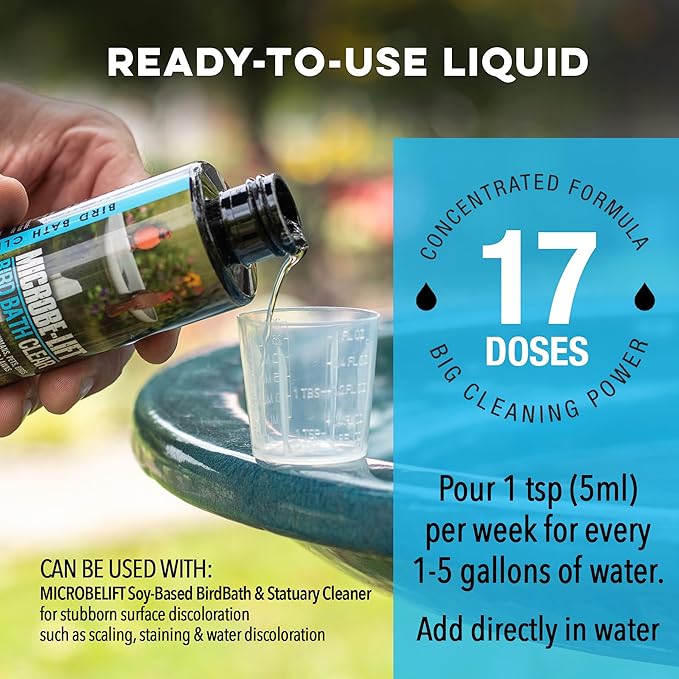 Microbe-Lift Bird Bath Clear Two-in-One Water Cleaner – 4 Oz – Safe - Image 4