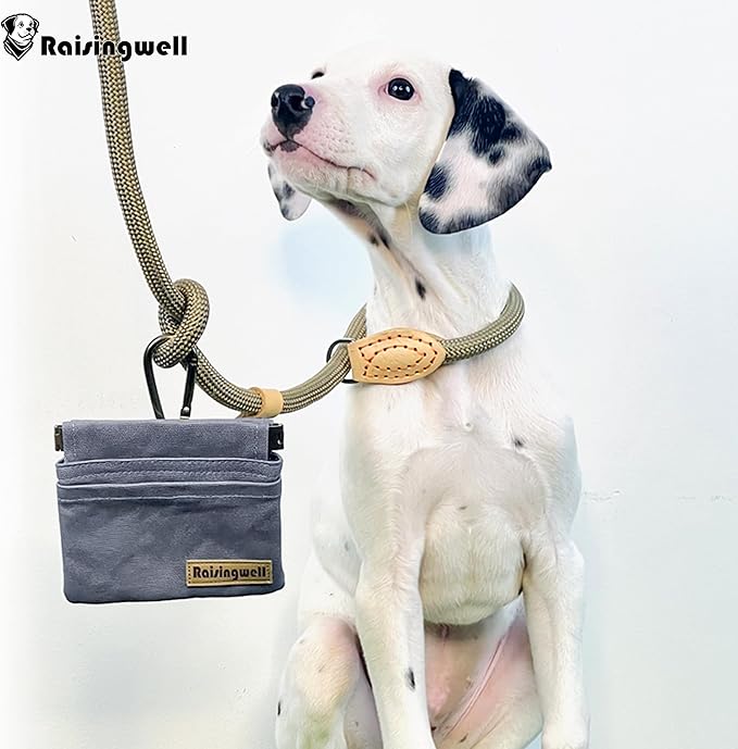 Raisingwell Dog Treat Pouch, Small Cotton Pocket Sized Training Holder - Image 6