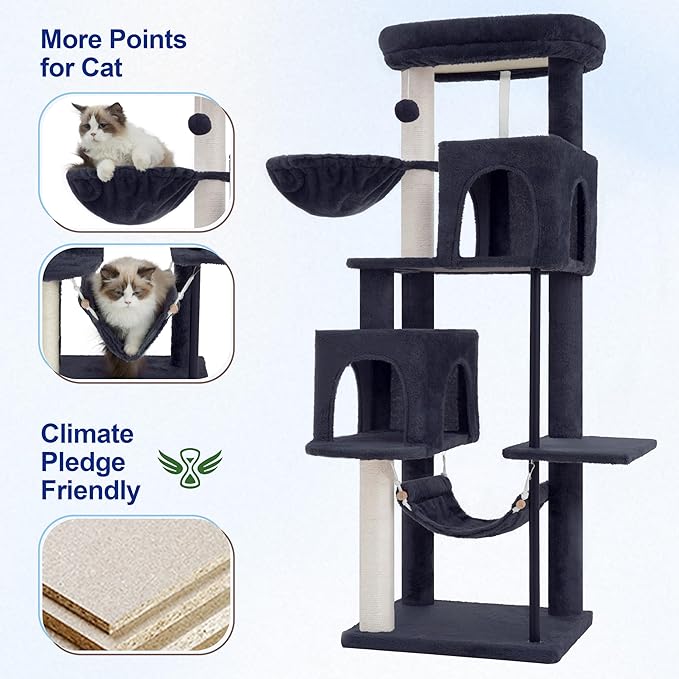Gitelsnour 51.2'' Cat Tree Tower, Cat Tower - Image 4