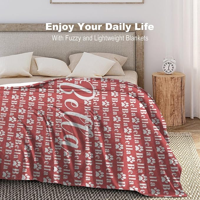 Personalized Paw Print Dog Blanket - Image 2