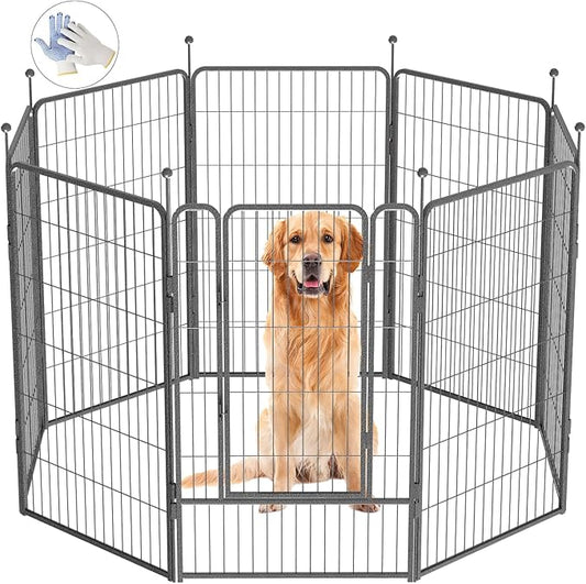 Dog Playpen, 32/40/45 Inch Height in Heavy Duty, Folding Indoor Outdoor by BestForYourPets